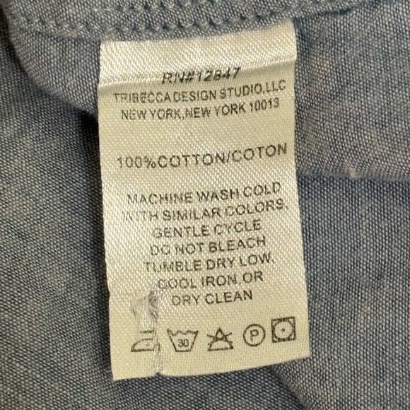 Nili Lotan Cotton Ruched Tunic Top -Blue Sz. Small - Picture 6 of 7